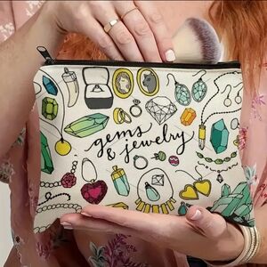 NEW Gems & Jewelry Design Pouch Travel Makeup  Bag